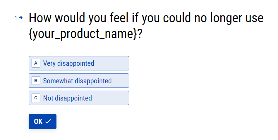 nps survey screenshot